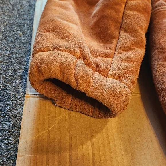 Vintage Synergy Suede Genuine Leather Womens Coat - Picture 9 of 16